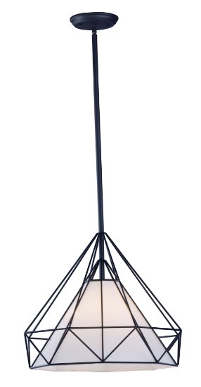 Picture of TeePee 1-Light Pendant BK Fabric MB Incandescent Incandescent (OA HT 23.5"-47.75") (CAN 6"x6"x1")