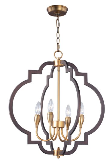 Foto para Crest 4-Light Chandelier OIAB CA Incandescent E12 Incandescent (OA HT 27.75"-64.75") (CAN 5"x5"x1.25")36" Chain