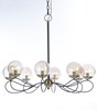 Picture of Reverb 8-Light Pendant TBZSBR Topaz Bubble Glass Bubble Glass G9 (OA HT 26"-66.75") (CAN 5"x5"x1")36" Chain