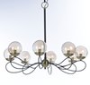 Picture of Reverb 8-Light Pendant TBZSBR Topaz Bubble Glass Bubble Glass G9 (OA HT 26"-66.75") (CAN 5"x5"x1")36" Chain