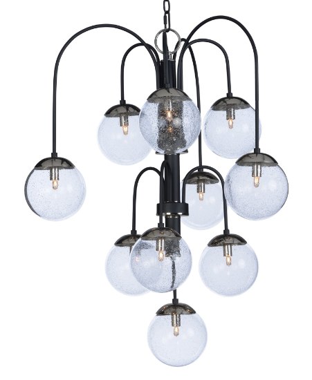 Picture of Reverb 10-Light Pendant w/LED Bulbs TXBPN Bubble Glass Bubble Glass G9 LED 30"x30"x34" (OA HT 34"-74.5") (CAN 6"x6"x1.25")36" Chain