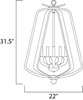 Foto para Road House 5-Light Chandelier BWIO CA Incandescent Incandescent (OA HT 26.13"-64.13")36" Chain