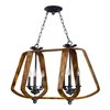 Foto para Road House 6-Light Chandelier BWIO CA Incandescent Incandescent (OA HT 31.13"-63.13") (CAN 7.5"x7.5"x1.38")36" Chain