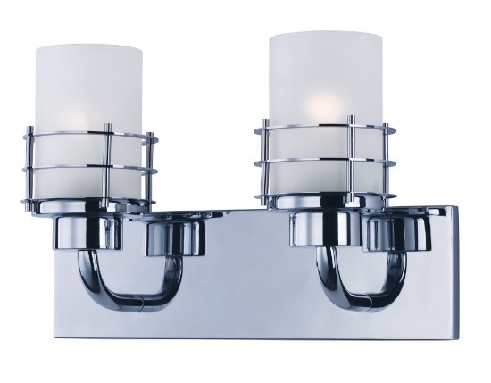 Picture of Tier 2-Light Bath Vanity PC Frosted Frosted Glass MB Incandescent Incandescent (OA HT 9.5")