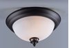 Picture of Novus 1-Light Flush Mount OI Satin White Opal Glass MB Incandescent Incandescent