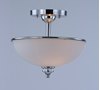 Picture of Novus 2-Light Semi-Flush Mount PC Satin White Opal Glass MB Incandescent Incandescent