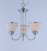 Picture of Novus 3-Light Chandelier PC Satin White Opal Glass MB Incandescent Incandescent (CAN 5"x5"x0.8")36" Chain