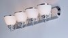 Picture of Novus 4-Light Bath Vanity PC Satin White Opal Glass MB Incandescent Incandescent