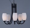 Picture of Taylor 5-Light Chandelier TXB Satin White Opal Glass MB Incandescent Incandescent (CAN 2.54"x2.54"x1")36" Chain