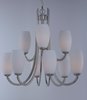 Foto para Taylor 9-Light Chandelier SN Satin White Opal Glass MB Incandescent Incandescent (CAN 2.54"x2.54"x1")72" Chain