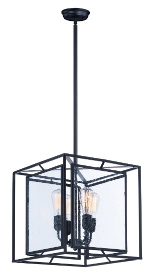 Picture of Era 4-Light Pendant BK Seedy Seedy Glass MB Incandescent Incandescent (OA HT 21.5"-45.75") (CAN 6"x6"x1")