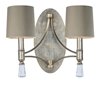 Picture of Regal 2-Light Wall with Shade SG Clear Linen/Silver Leaf Fa CA Incandescent Incandescent