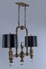 Foto para Saloon 2-Light Pendant WBR Clear Metal MB Incandescent Incandescent (OA HT 26.75"-66") (CAN 12.25"x4.75"x1")36" Chain