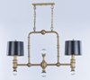 Picture of Saloon 2-Light Pendant WBR Clear Metal MB Incandescent Incandescent (OA HT 26.75"-66") (CAN 12.25"x4.75"x1")36" Chain