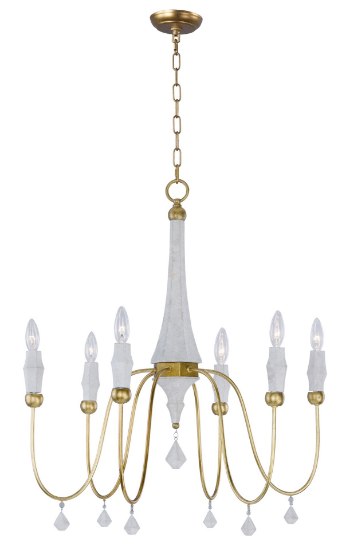 Picture of Claymore 6-Light Chandelier CSTGL CA Incandescent E12 Incandescent 36" Chain