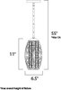 Picture of Arabesque 1-Light Mini Pendant OI Cognac G9 Clear Xenon Xenon (OA HT 55")