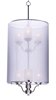 Foto para Lucid 6-Light Pendant SN Organza Fabric + Gla MB Incandescent Incandescent (OA HT 40") (CAN 4.75"x4.75"x1")