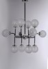 Foto para Atom 12-Light Pendant Lamp BKPN White Opal Glass CA Incandescent E12 Incandescent (OA HT 64")