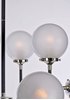 Picture of Atom 12-Light Pendant Lamp BKPN White Opal Glass CA Incandescent E12 Incandescent (OA HT 64")