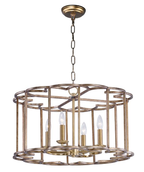 Foto para Helix 4-Light Chandelier BZF CA Incandescent E12 Incandescent 36" Chain