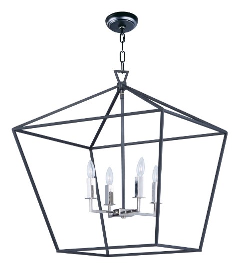 Picture of Abode 4-Light Chandelier TXBPN CA Incandescent E12 Incandescent 24.5"x24.5"x27.75" 36" Chain