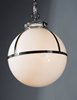 Picture of Retro 1-Light Pendant PN White Glass MB Incandescent (OA HT 18.25"-77.75") (CAN 5"x5"x0.75")36" Chain