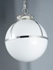 Foto para Retro 1-Light Pendant PN White Glass MB Incandescent (OA HT 18.25"-77.75") (CAN 5"x5"x0.75")36" Chain