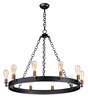 Picture of Noble 10-Light Chandelier BKNAB MB Incandescent Incandescent 36" Chain