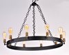 Foto para Noble 10-Light Chandelier BKNAB MB Incandescent Incandescent 36" Chain