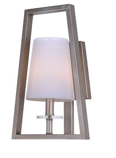 Picture of Swing 1-Light Wall Sconce PD White Opal Glass CA Incandescent E12 Incandescent