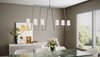 Picture of Swing 6-Light Chandelier PD White Opal Glass CA Incandescent E12 Incandescent 48"x6"x27" (OA HT 29.5"-71.5") (CAN 6"x6"x1")