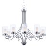 Picture of Mod 9-Light Chandelier SN Clear/Frosted Clear Glass + Opal G PCB LED (CAN 7"x7"x1.8")72" Chain