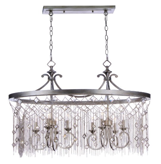 Picture of Alessandra 8-Light Island Chandelier SM CA Incandescent E12 Incandescent (CAN 19.5"x4.25"x0.75")72" Chain