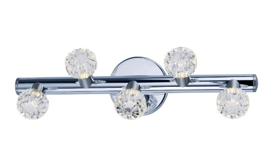 Foto para Bejewel LED 5-Light Bath Vanity PNSN Beveled Crystal Crystal G9 LED