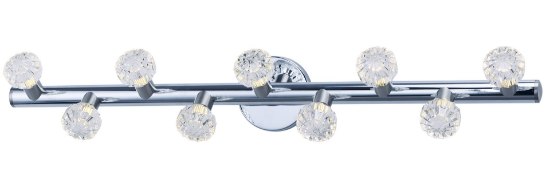 Picture of Bejewel LED 9-Light Bath Vanity PNSN Beveled Crystal Crystal G9 LED