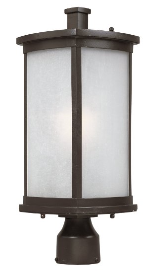 Picture of Terrace 1-Light Medium Outdoor Post BZ Frosted Seedy MB Incandescent Incandescent