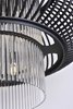 Foto para Aviary LED 13-Light Pendant AR Clear Clear Glass Rod G9 LED 21"x21"x22" (OA HT 23.38"-71.25") (CAN 5.51"x5.51"x1.38")