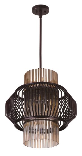 Picture of Aviary LED 13-Light Pendant OI Cognac Cognac Glass Rod G9 LED 20.25"x20.25"x22" (OA HT 23.25"-71.25") (CAN 5.51"x5.51"x1.38")