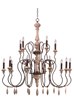 Foto para Olde World 15-Light Chandelier SW CA Incandescent E12 Incandescent 72" Chain