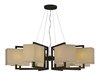 Picture of Baldwin 8-Light Pendant DBZ Linen Fabric GU24 LED (OA HT 15"-131") (CAN 7"x7"x1")