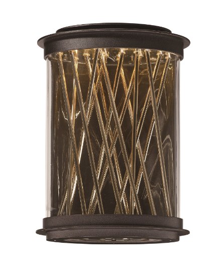 Foto para Bedazzle LED Outdoor Wall Lantern GBZFG Clear Metal Rod + Clear Gl PCB LED 10.5"x14"