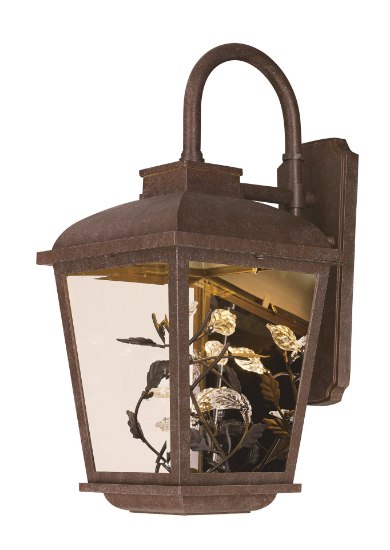 Picture of Arbor LED 1-Light Outdoor Wall Lantern AE Clear Clear Glass PCB LED 9"x19.5"