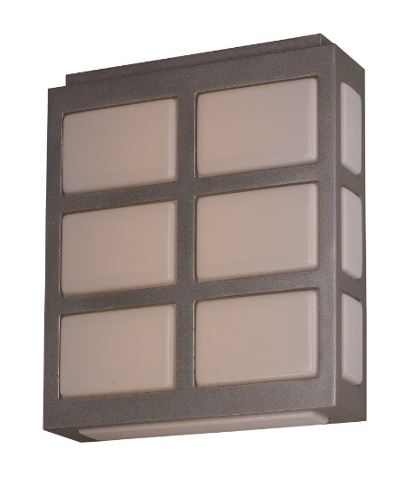 Picture of Packs LED Outdoor Wall Sconce MS2 White UV - Rated Polycarbo PCB LED 9.25"x10.25"