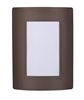 Foto para View LED 1-Light Wall Sconce Wet BZ White Polycarbonate GU24 LED 8"x10.75"