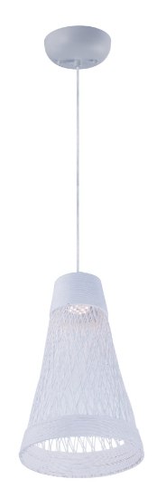 Foto para Bahama 1-Light Pendant WT Hemp String PCB LED 7.25"x8.5" (OA HT 130")