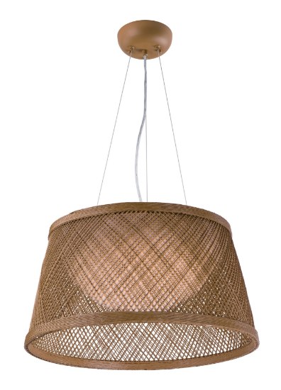 Foto para Bahama 1-Light Pendant NA Hemp String PCB LED 20.25"x11" (OA HT 132")