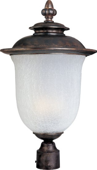 Picture of Cambria LED 1-Light Outdoor Pole/Post Lantern CH Frost Crackle 13"x22"