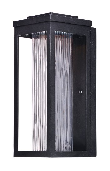 Picture of Salon LED 1-Light Outdoor Wall BK Clear Ribbed Glass PCB LED 6"x15"