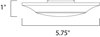 Picture of Diverse LED Mini Flush Mount 3000K Wet WT White Acrylic PCB LED 5.75"x5.75"x1"