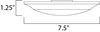 Picture of Diverse LED Mini Flush Mount 2700K Wet WT White Acrylic PCB LED 7.5"x7.5"x1.25"